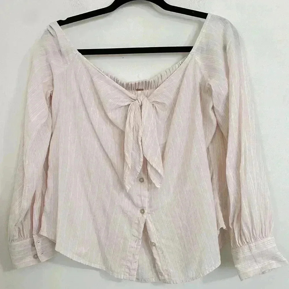 Women’s Free People Hello There Beautiful Off The Shoulder Blouse Top Size S